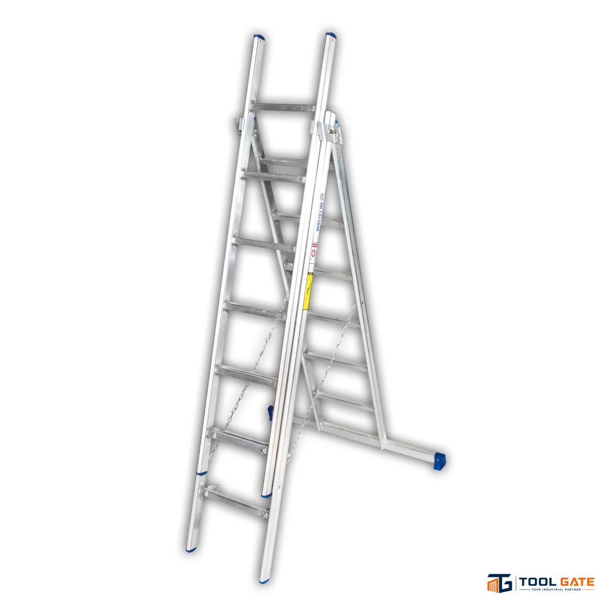 سلم ألومنيوم 3 وصلات METAFORM موديل 33-14 – ارتفاع 4.30 إلى 10.40 متر – 14 درجة