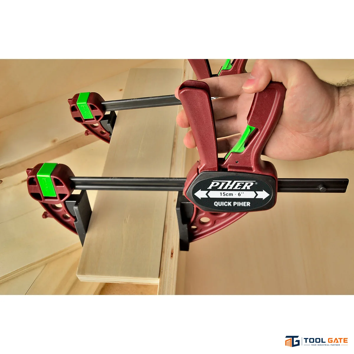 قمطة تثبيت سريعة ميني PIHER Mini Quick Clamp بطول 15 سم وعرض فك 5.5 سم – موديل 52415