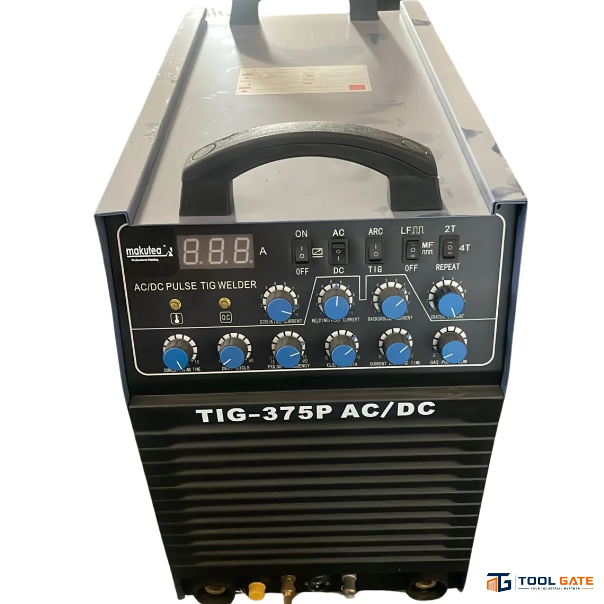 ماكينة لحام أرجون TIG AC/DC Pulse 375 أمبير تبريد مياه للحام الألومنيوم مع مبرد مياه مكونات يابانية  MAKUTEA TIG-375P AC/DC