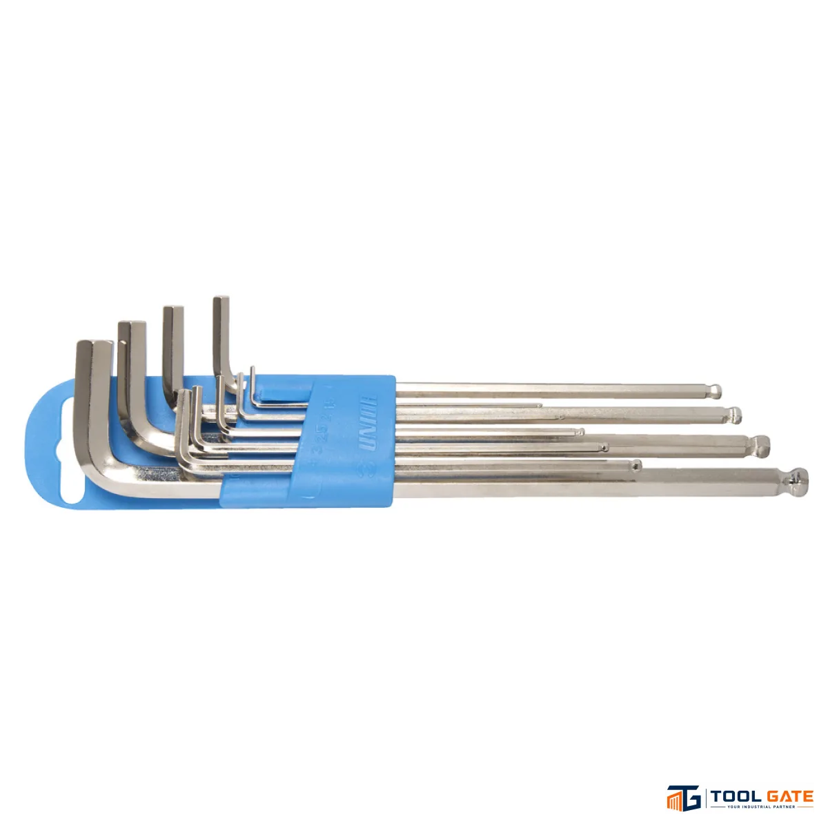 طقم مفاتيح ألن بليّة - Ball-End Hex Wrench Set طويل 9 قطع 1.5–10 مم يونيور سلوفيني موديل 220/3SLPH