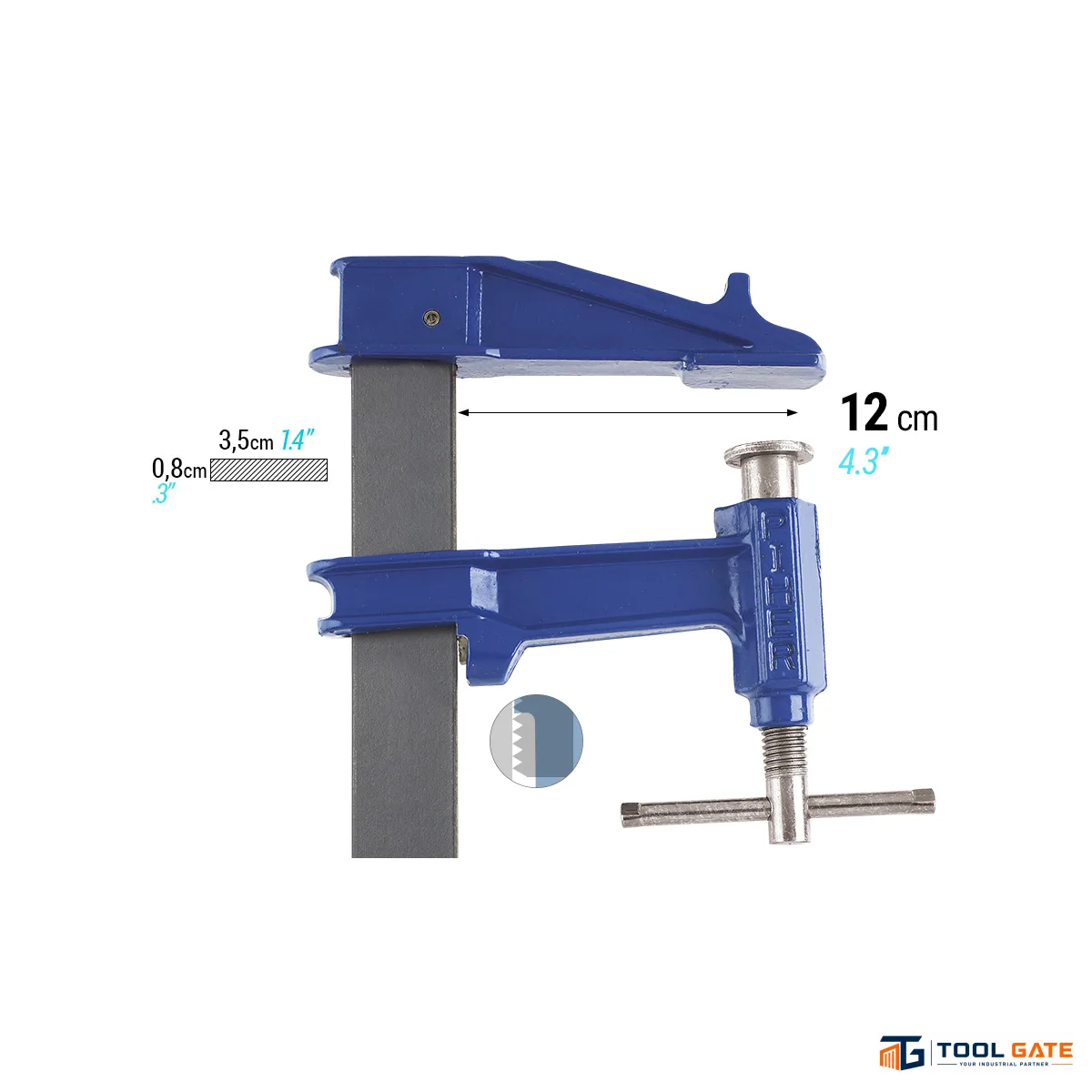قمطة تثبيت بيهر اسباني PIHER F Classic Screw Clamp بطول 60 سم وعمق فك 12 سم – موديل 4060