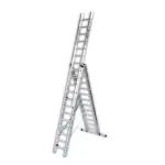 سلم ألومنيوم 3 وصلات METAFORM موديل 33-14 – ارتفاع 4.30 إلى 10.40 متر – 14 درجة